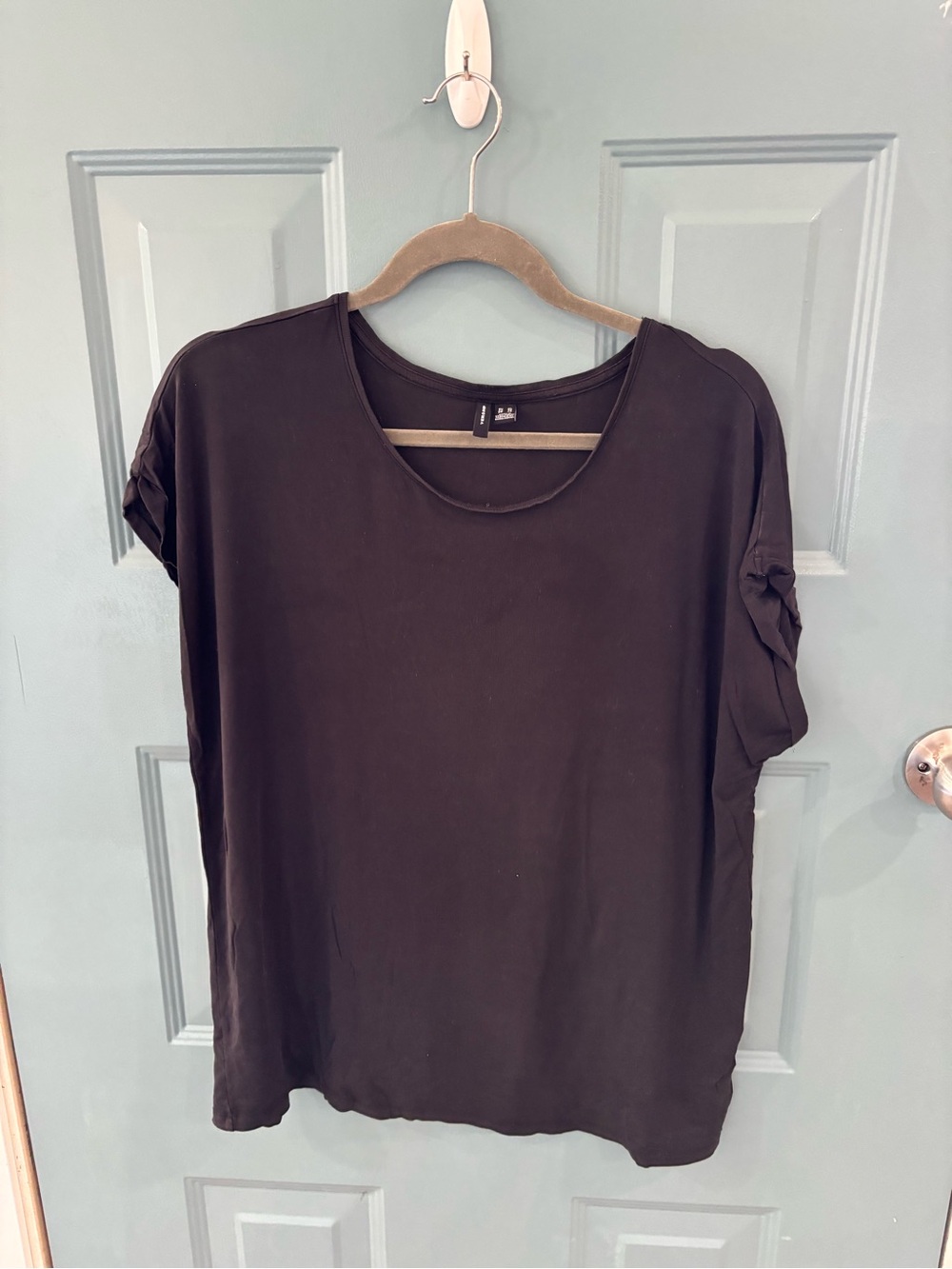 Vero Moda Black Short Sleeve Crewneck Tee